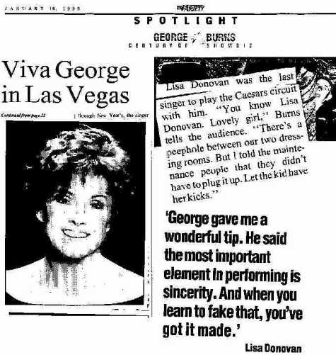 Variety review about Lisa and George Burns